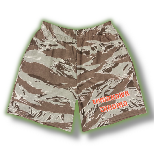 Desert Tiger Stripe Gym Shorts